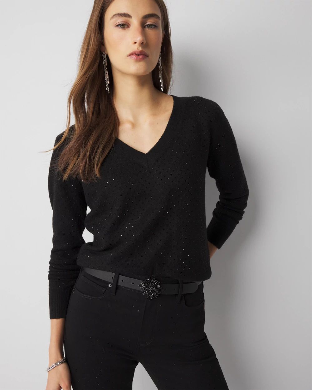 Petite v neck sweater discount
